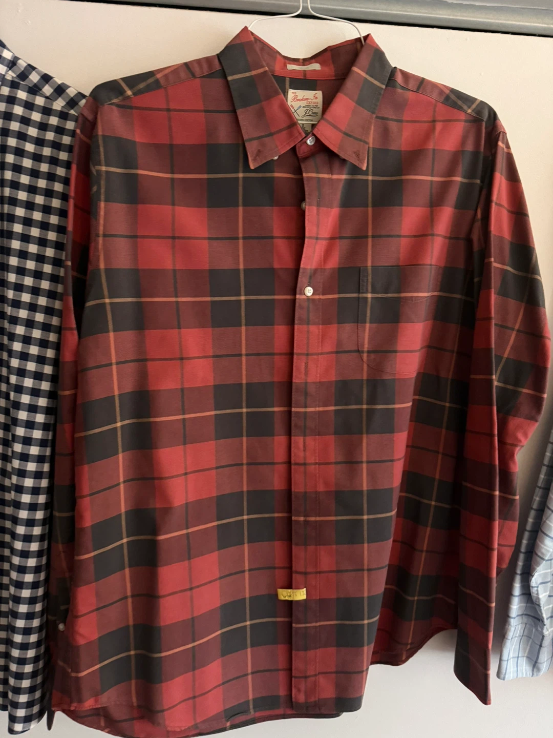 Tommy Hilfiger Blue Gingham Button-Down Shirt - 17 1/2 34/35 - photo 2