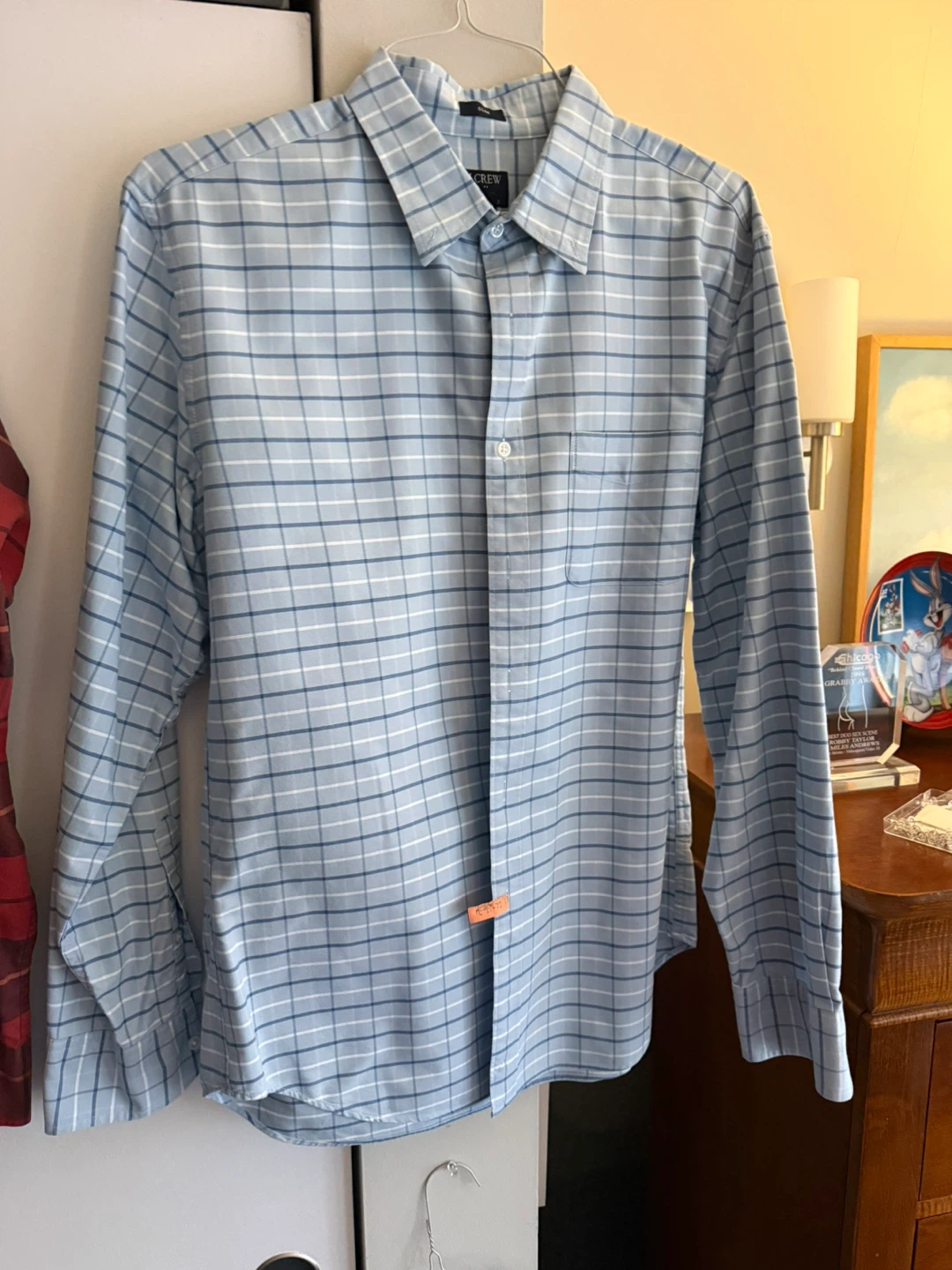 Tommy Hilfiger Blue Gingham Button-Down Shirt - 17 1/2 34/35 - photo 5