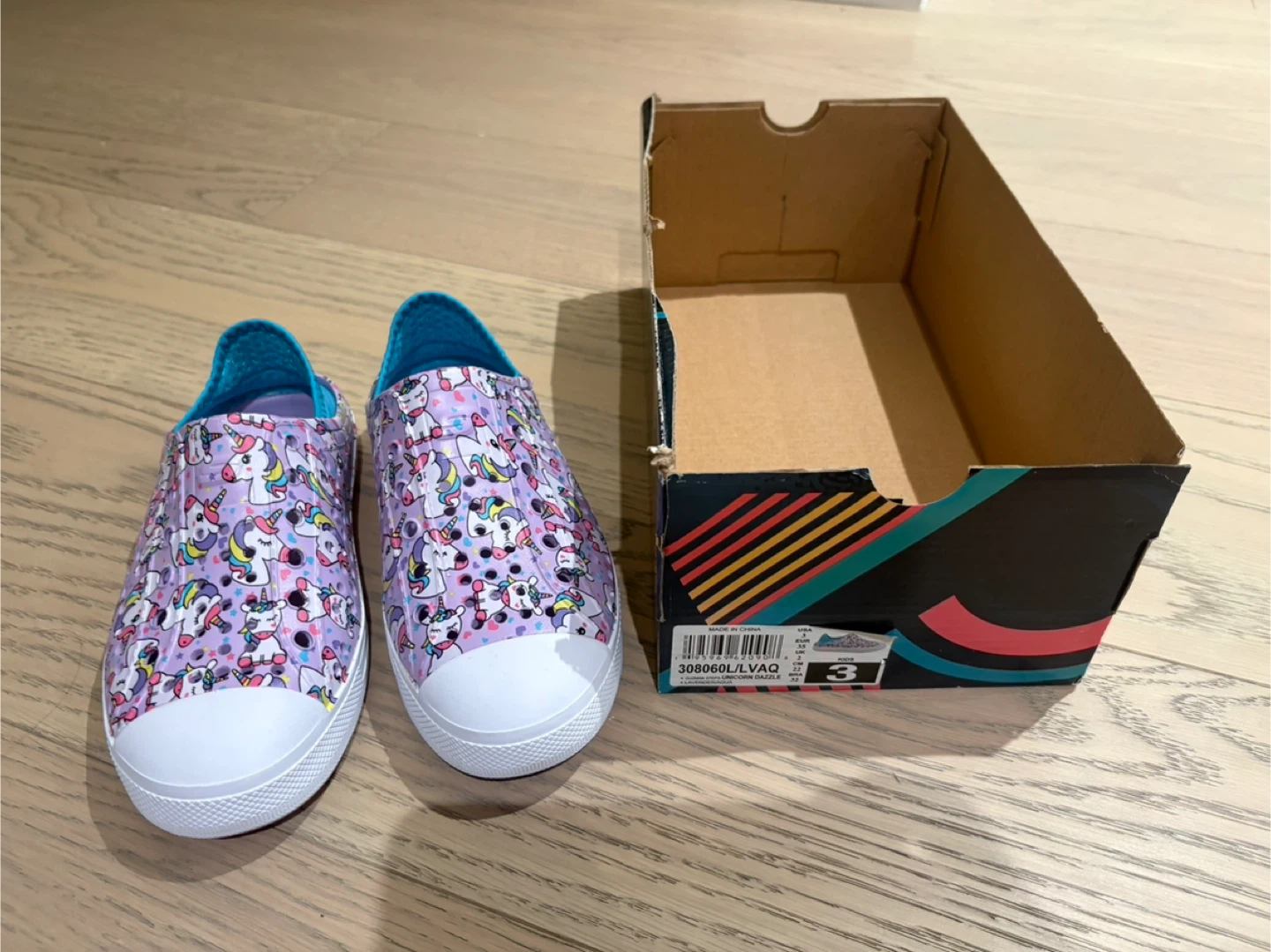New Skechers Foamies Guzman Steps Unicorn Dazzle - Size 3 - photo 2