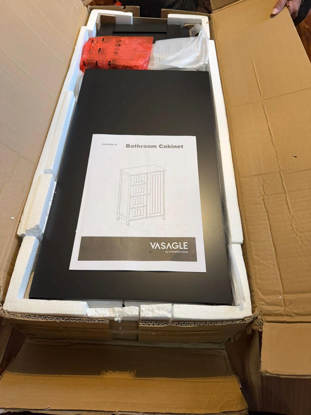VASAGLE Black Bathroom Cabinet - New in Box! - photo 3