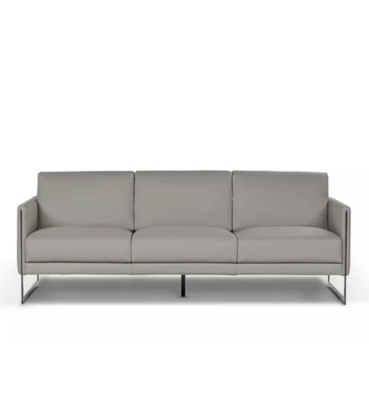 Comfy Italian Leather Sofa Like NEW! - photo 5