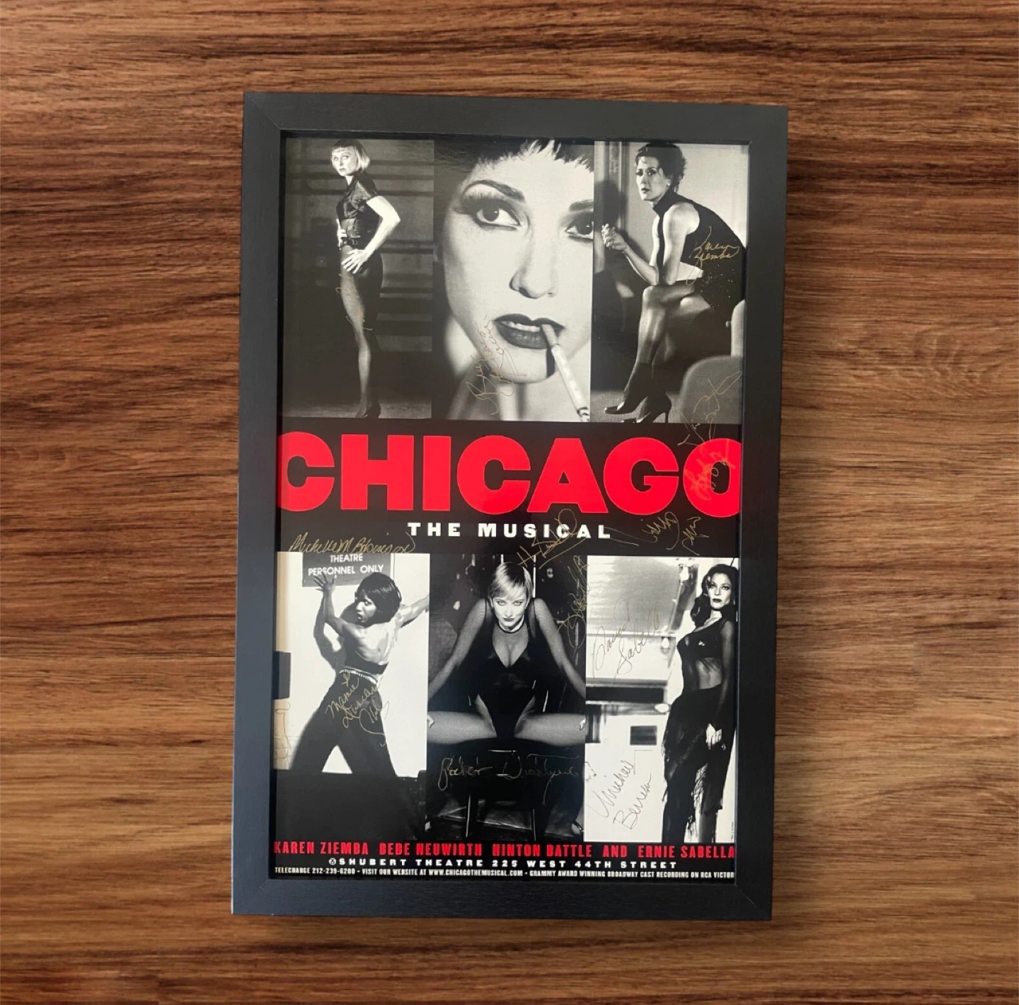 Framed Chicago The Musical Broadway Poster