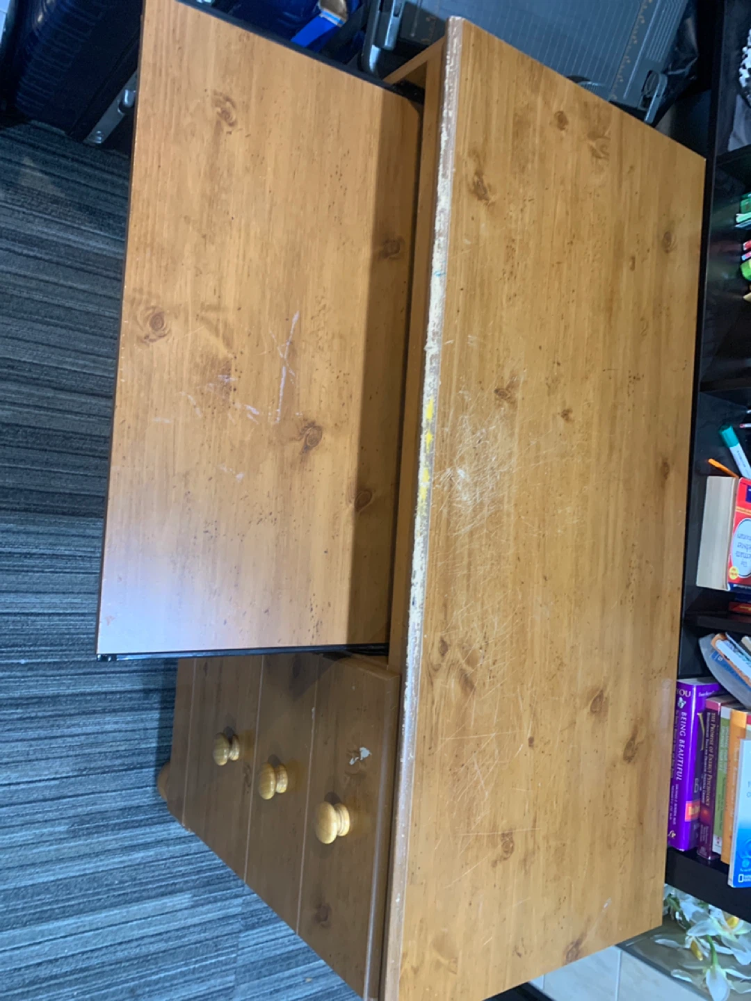 Wooden Desk with Drawers - photo 2