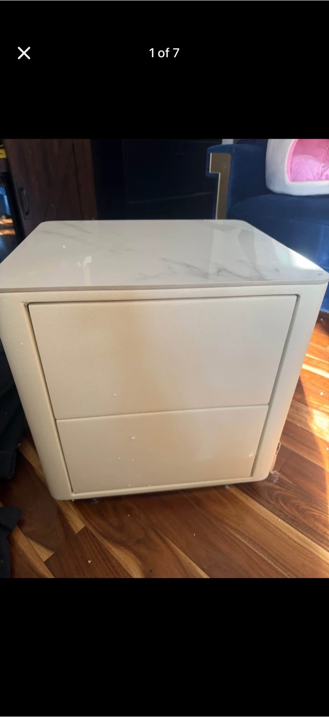 White 2-Drawer Nightstand