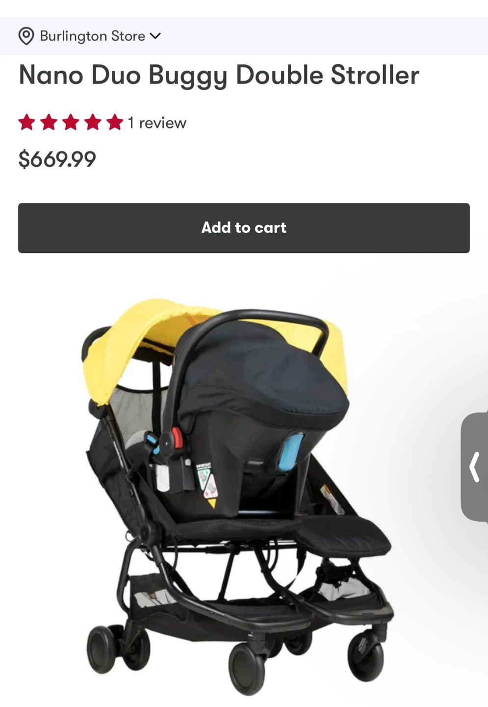 Mountain Buggy Nano Duo Double Stroller - photo 3
