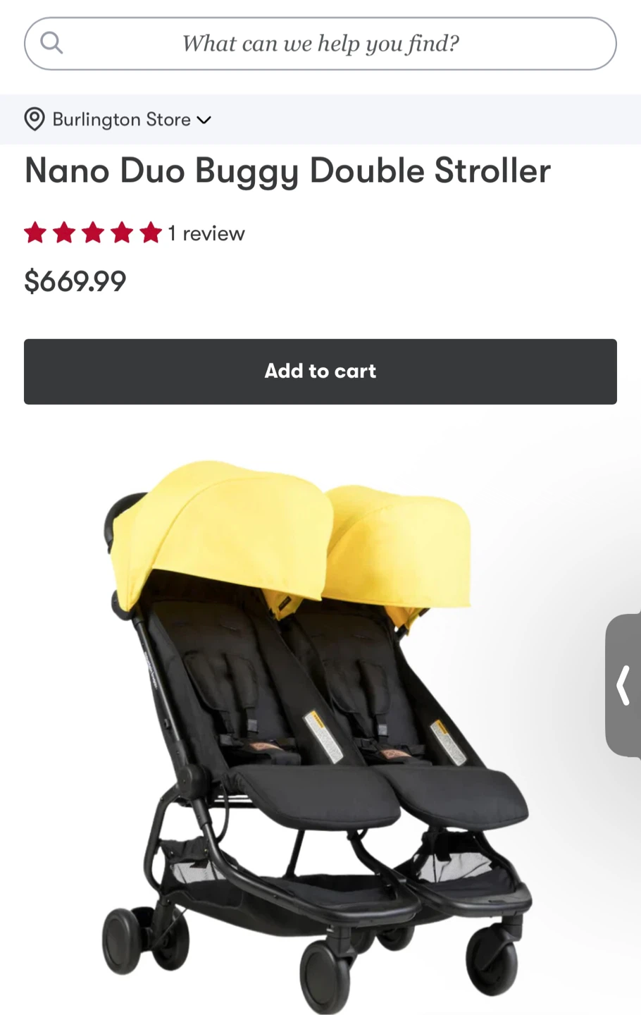 Mountain Buggy Nano Duo Double Stroller