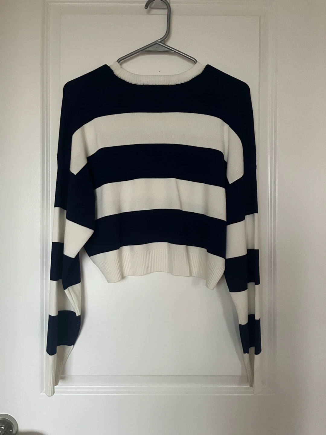 Streetwear Society Striped Cropped Sweater - Size S - photo 3