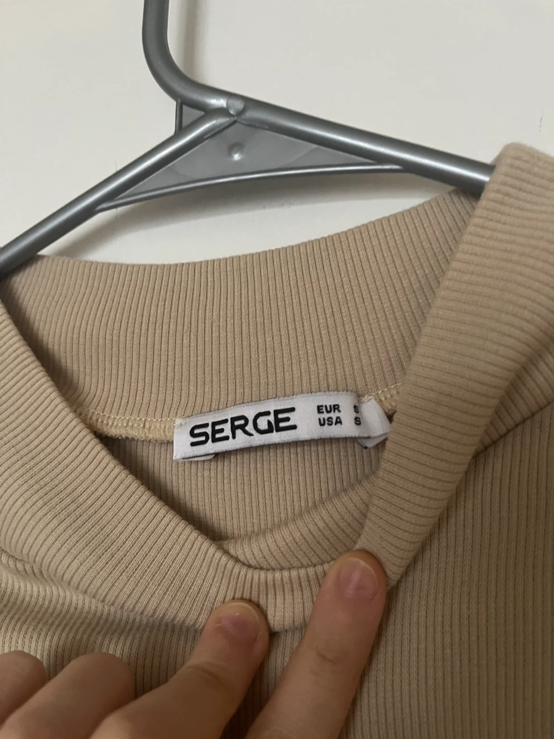 Serge Beige Ribbed Top - Size S - photo 2