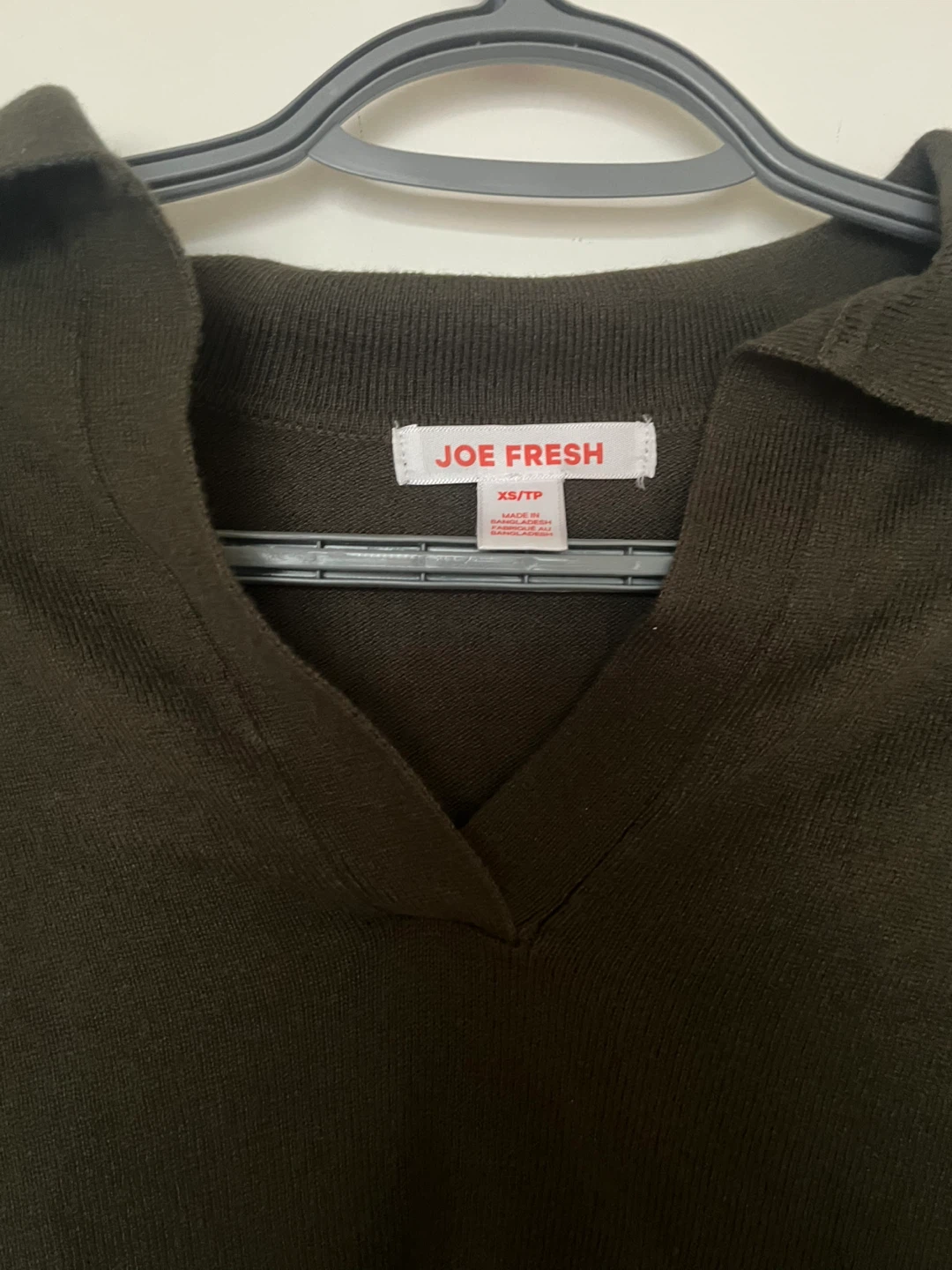 Joe Fresh Olive Green Knit Top - XS - photo 2