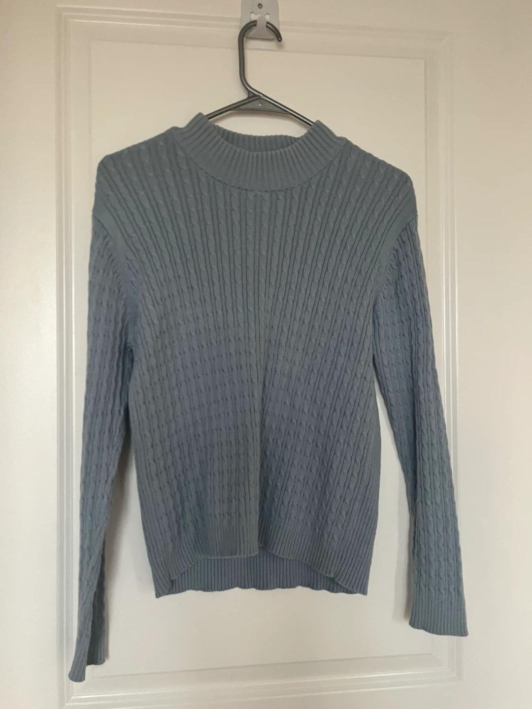 Haggar Petite Blue Knit Sweater - Size M