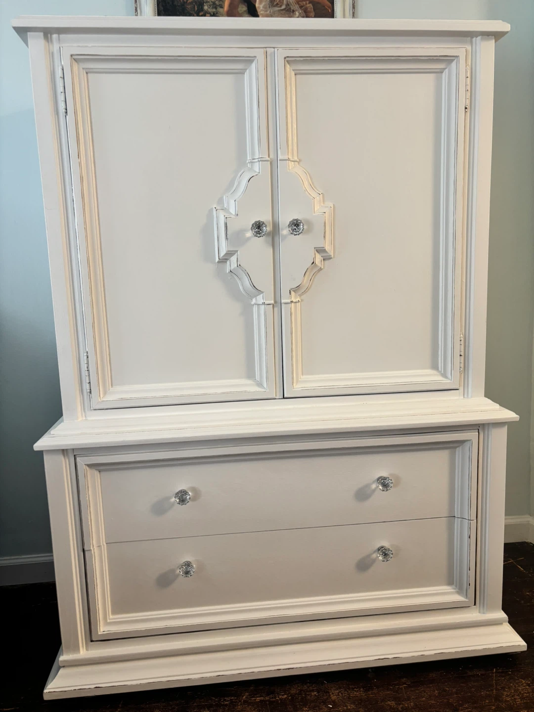 White Armoire with Drawers - photo 3