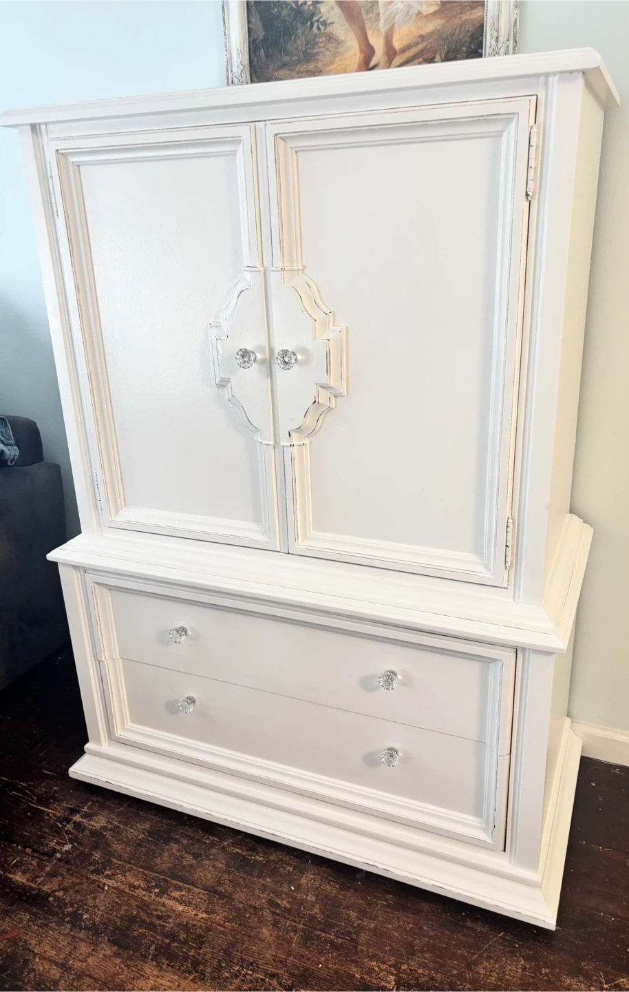 White Armoire with Drawers