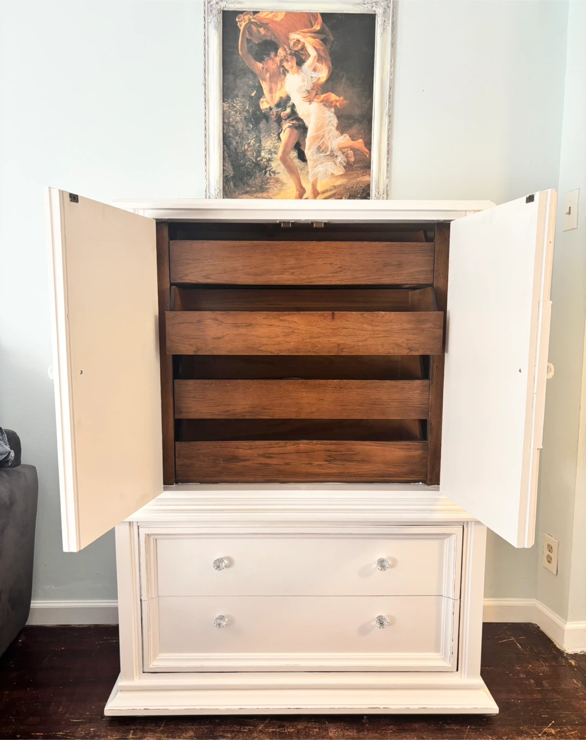 White Armoire with Drawers - photo 2