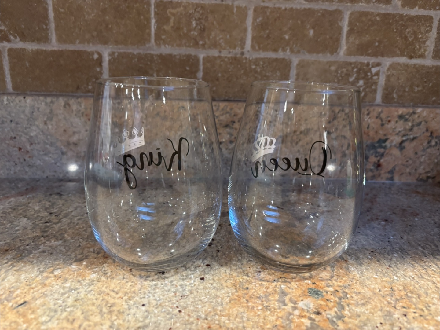 King and Queen Wine Glasses - Set of 2 - photo 4