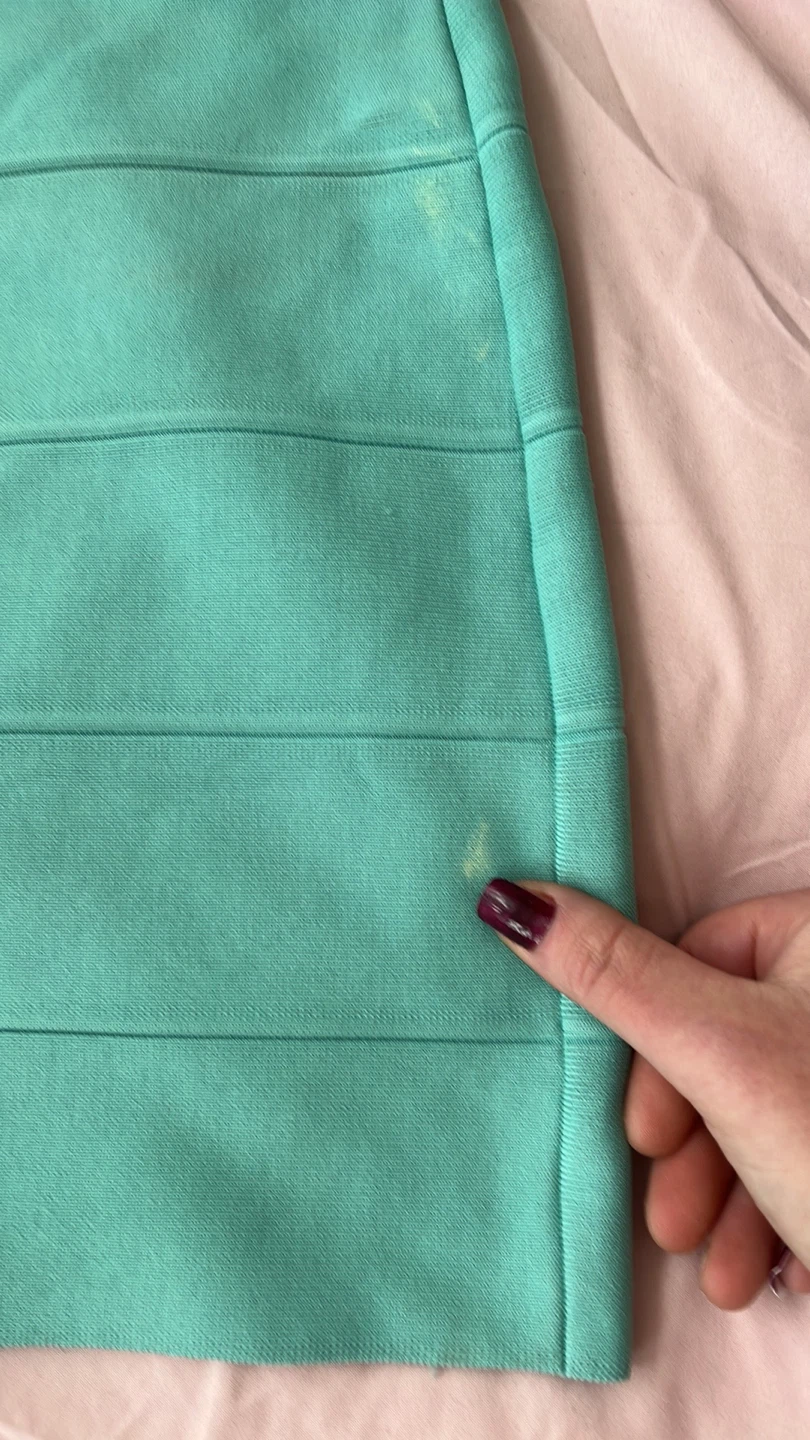 BCBG MAXAZRIA XS aqua light turquoise Bandage Skirt - photo 3