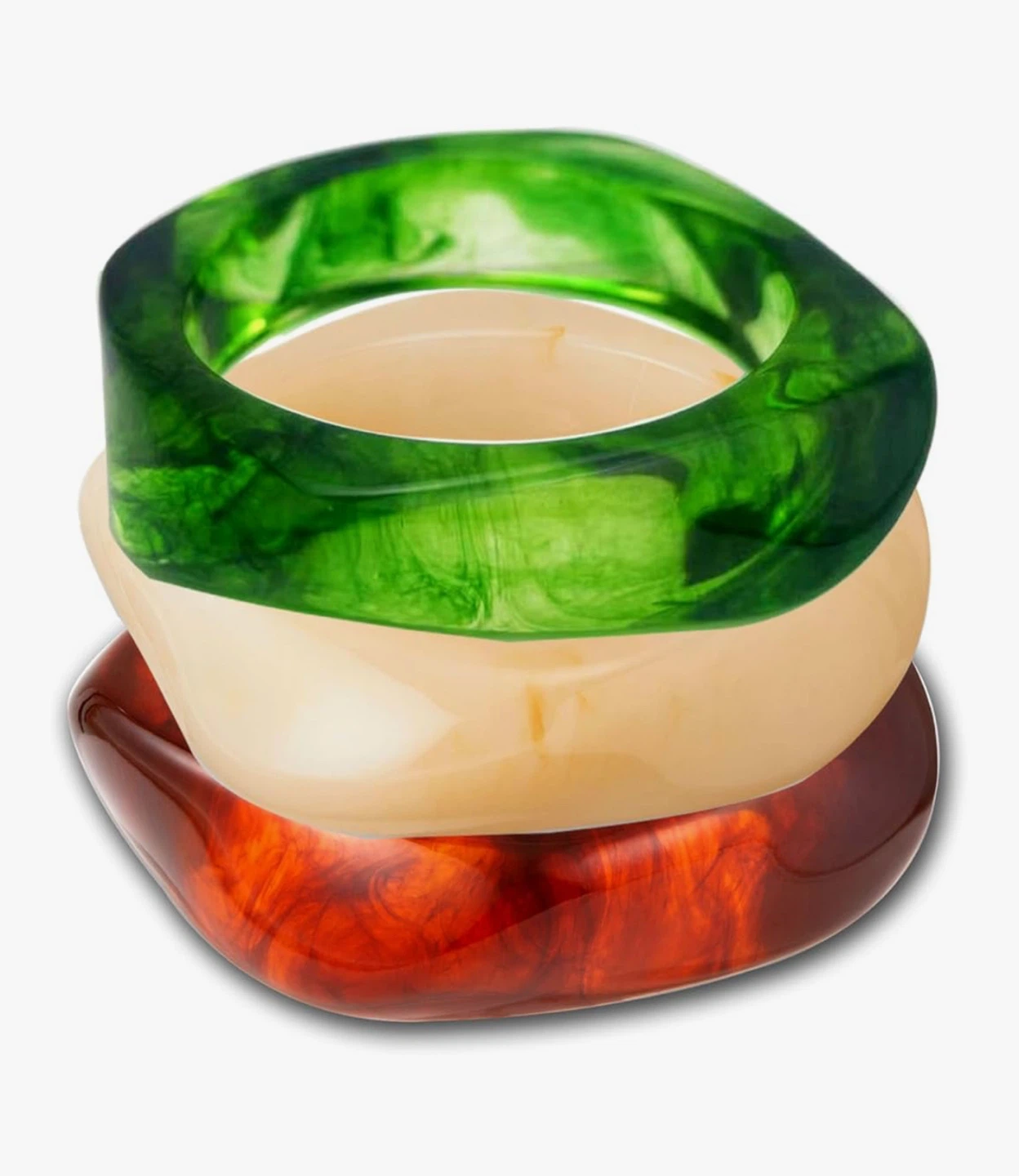 Resin Bangle Bracelet - Amber - photo 5
