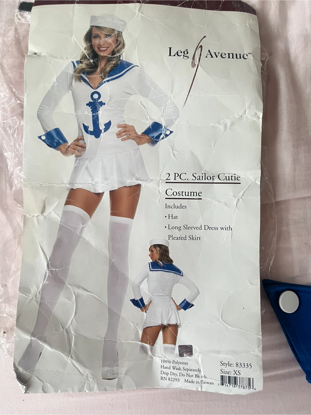 Leg Avenue Sailor white & blue Halloween  Costume -  XS