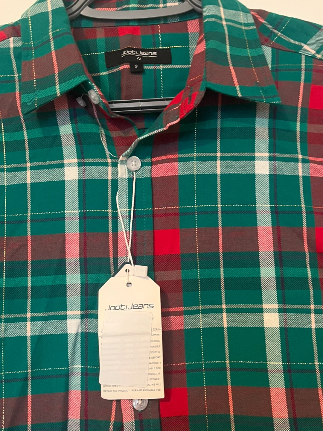Plaid Flannel Shirt - Size S - photo 2