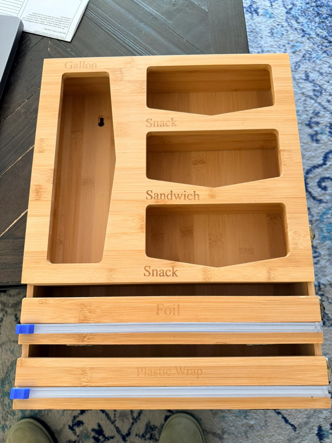 6 in 1 Ziplock, Foil and Plastic wrap organizer.