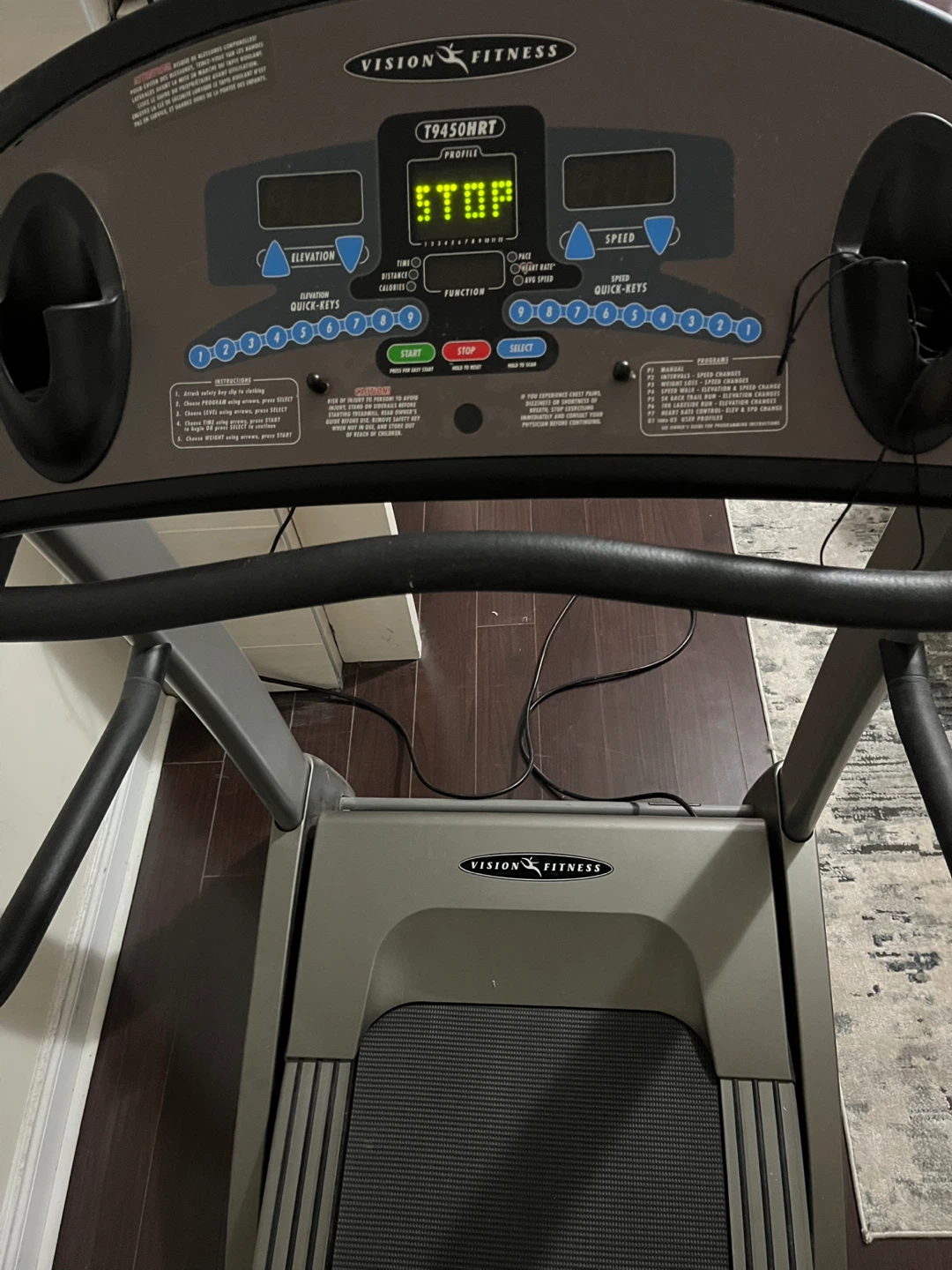 Vision Fitness T9450HRT Treadmill - photo 2