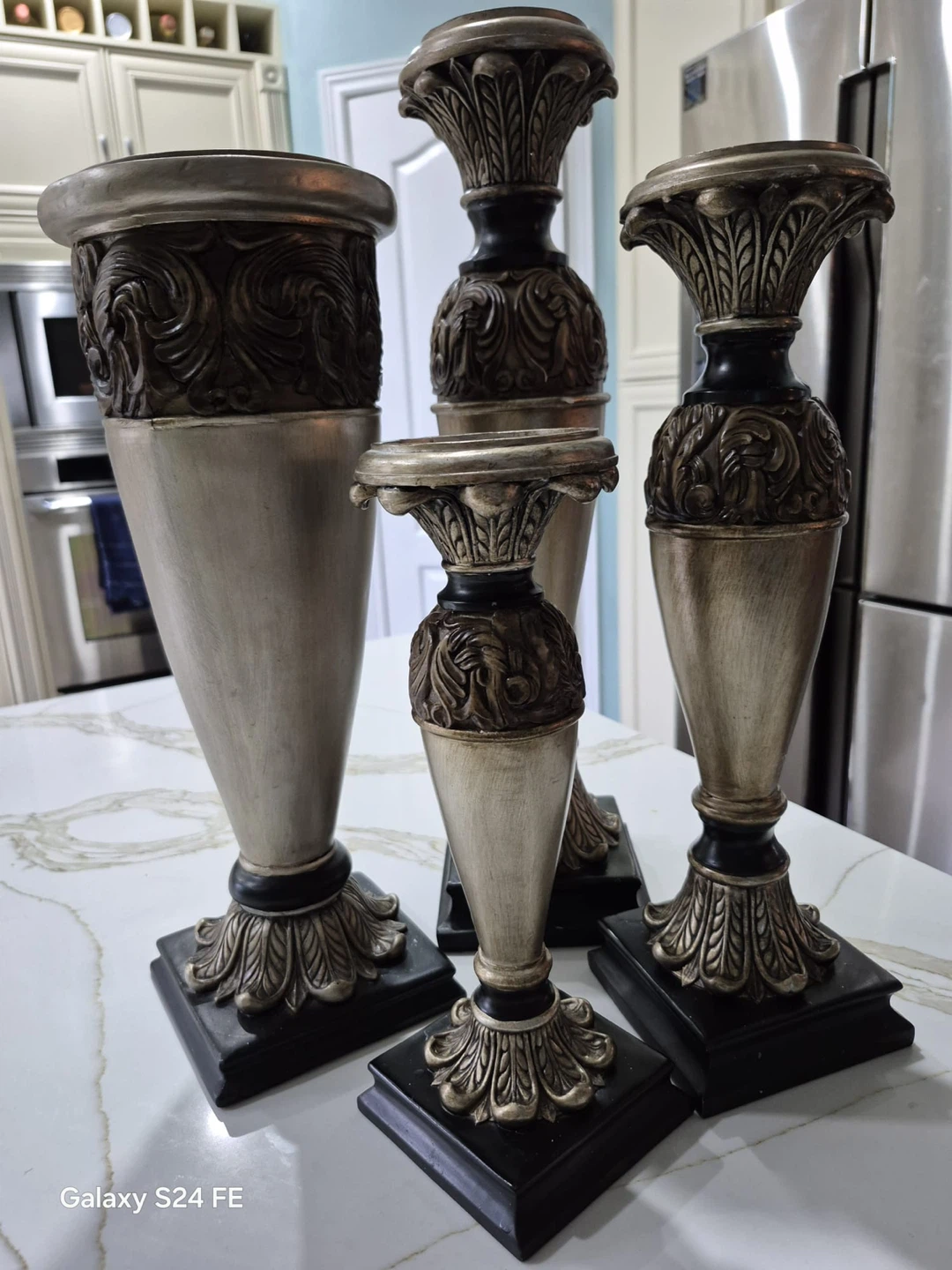 Pair of Decorative Display Pedestals Set of 4