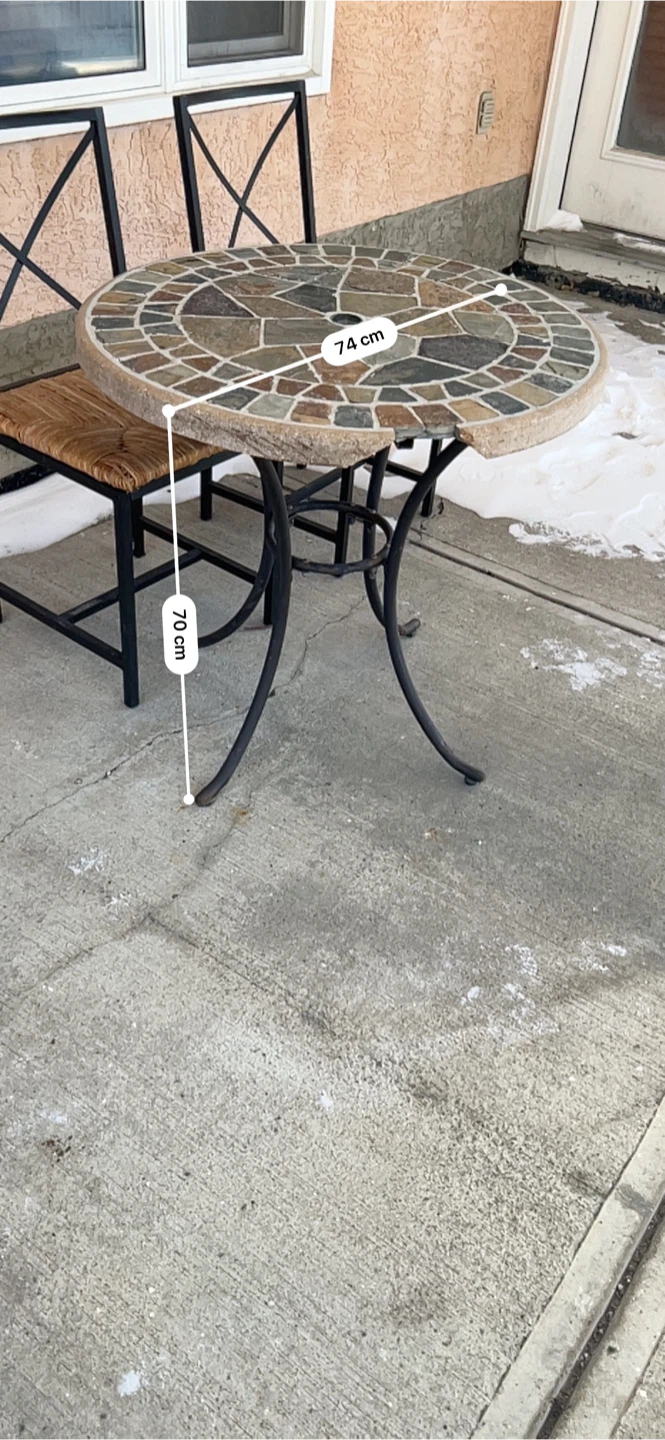 Mosaic Patio Table with two chairs - photo 3
