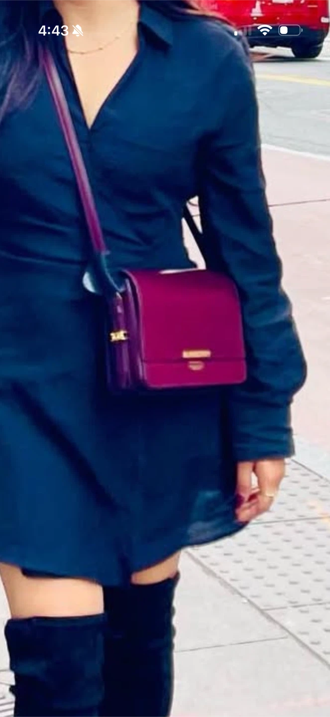 Burberry Leather Crossbody Bag Burgundy - photo 3
