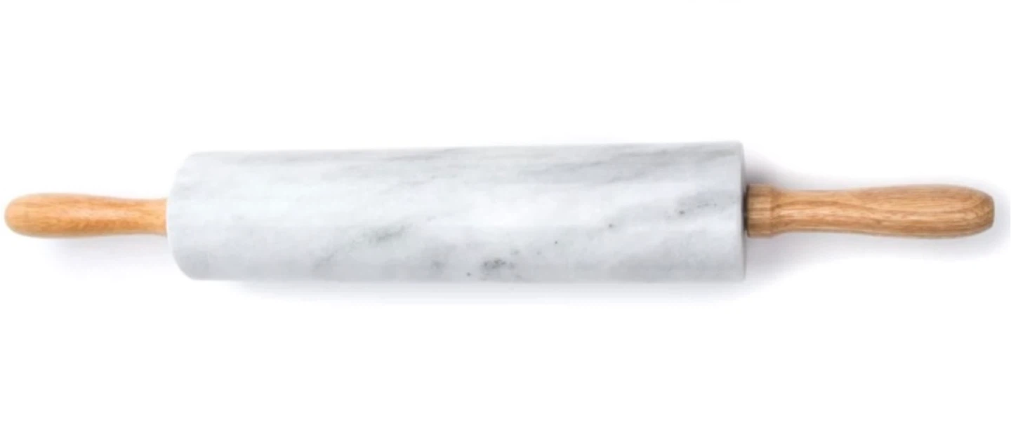 Marble Rolling Pin with Wood Handles