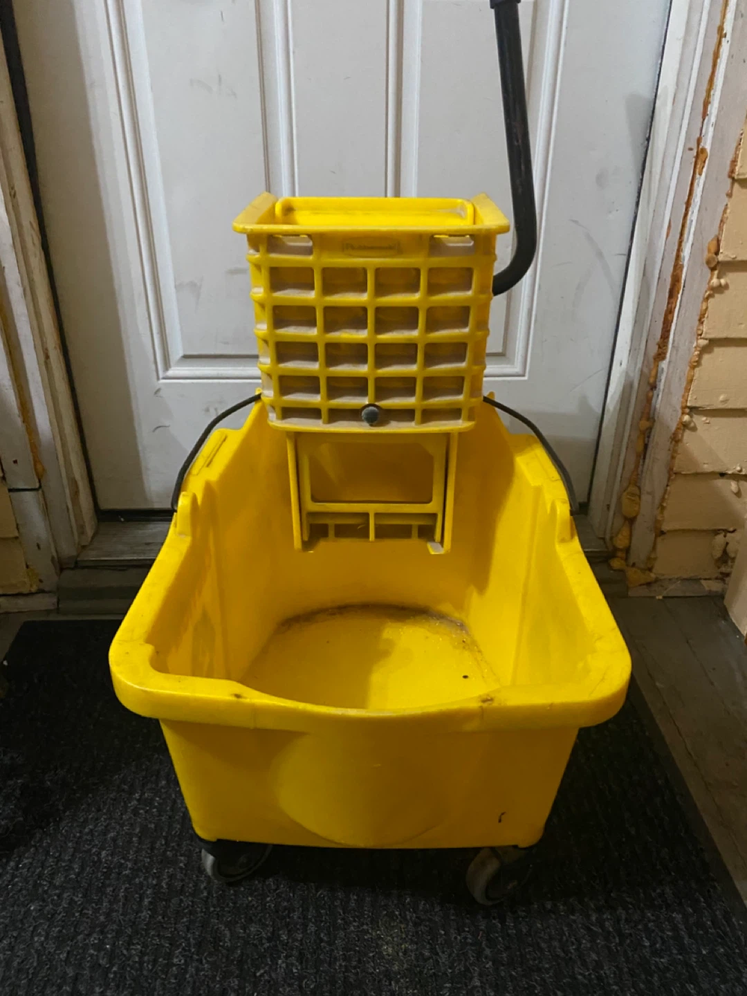 Yellow Mop Bucket with Wringer