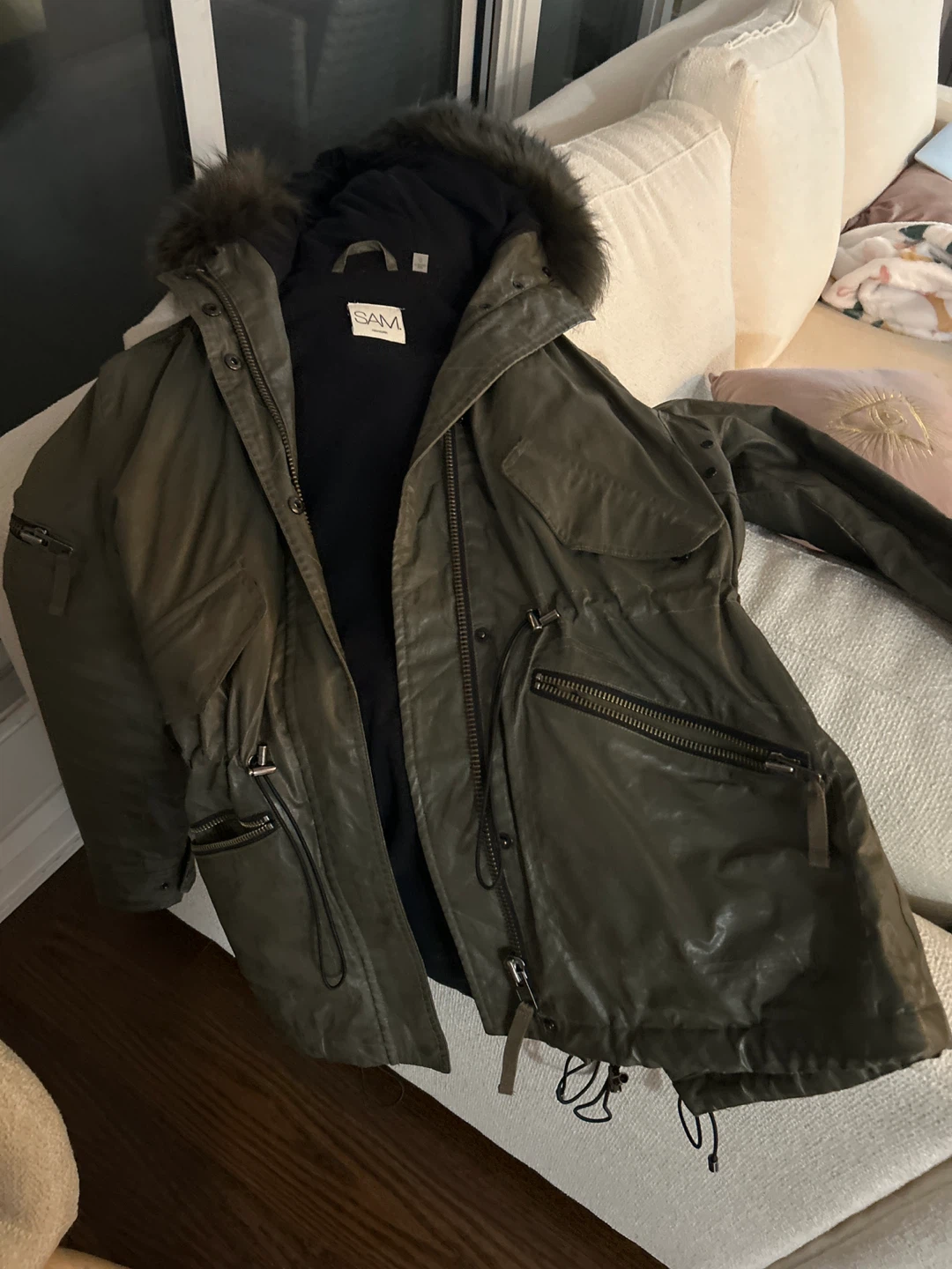 SAM. New York Olive Green Parka - Size S