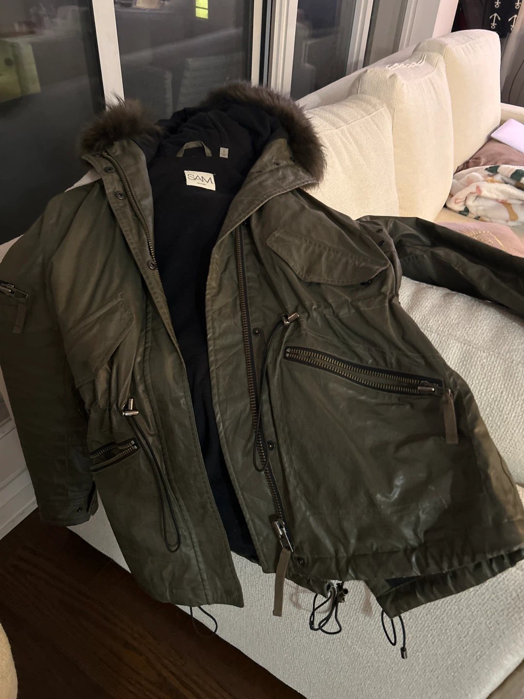SAM. New York Olive Green Parka - Size S - photo 3
