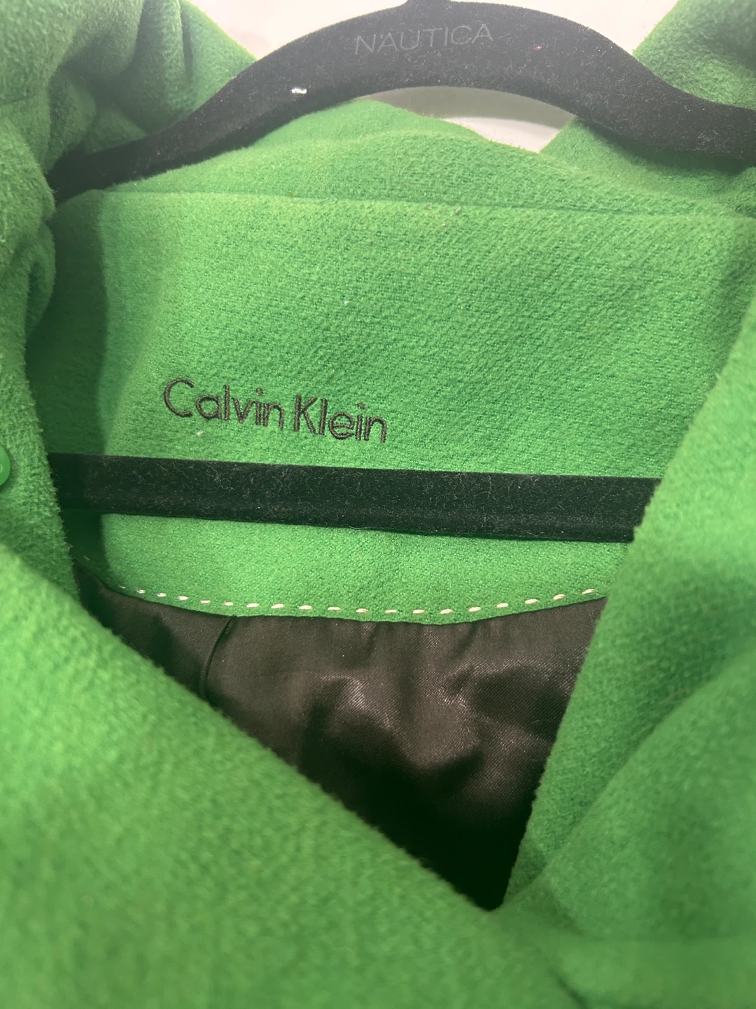 Calvin Klein Green Wool Blend Pea Coat - photo 2
