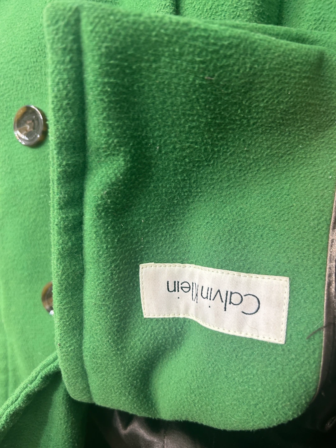 Calvin Klein Green Wool Blend Pea Coat - photo 3