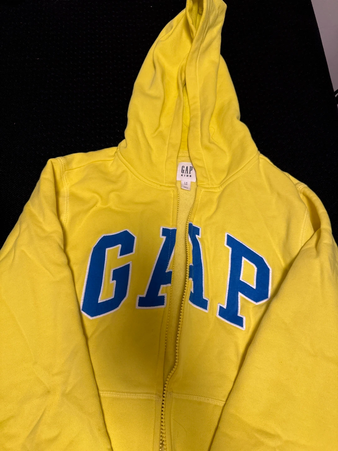 GAP Kids Yellow Zip-Up Hoodie, Size L (10)