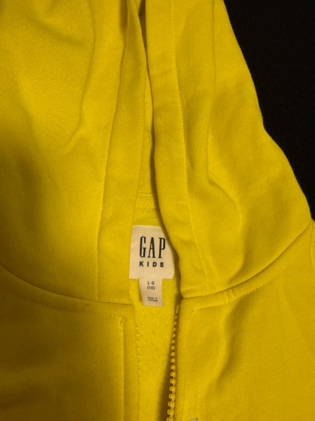 GAP Kids Yellow Zip-Up Hoodie, Size L (10) - photo 2
