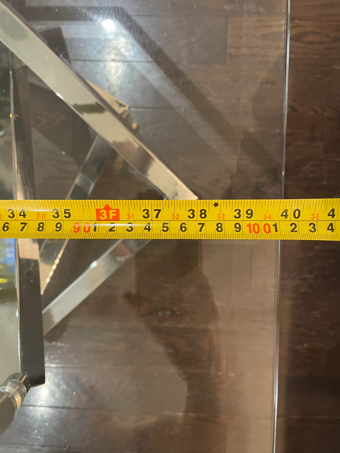 Glass Coffee Table with Chrome Base - Octagon Shape - photo 3