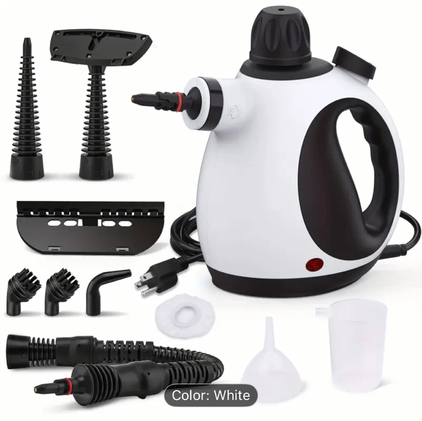 Handheld Steam Cleaner with Attachments - White