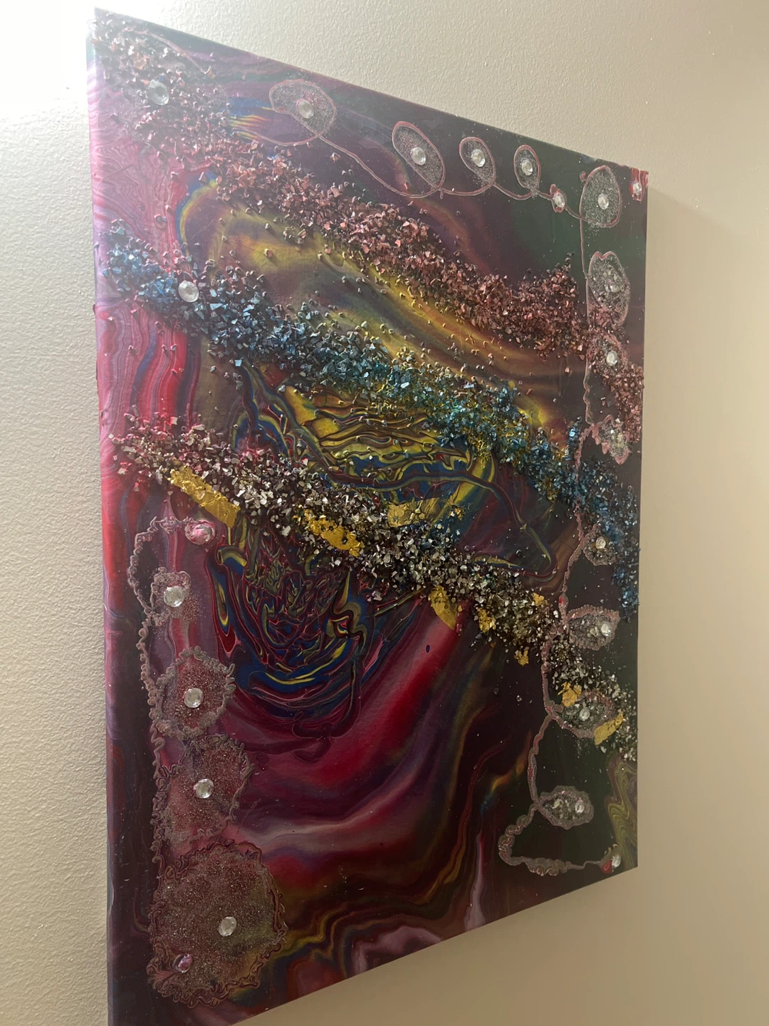 Abstract Glitter Canvas Art 18” X 24” - photo 2