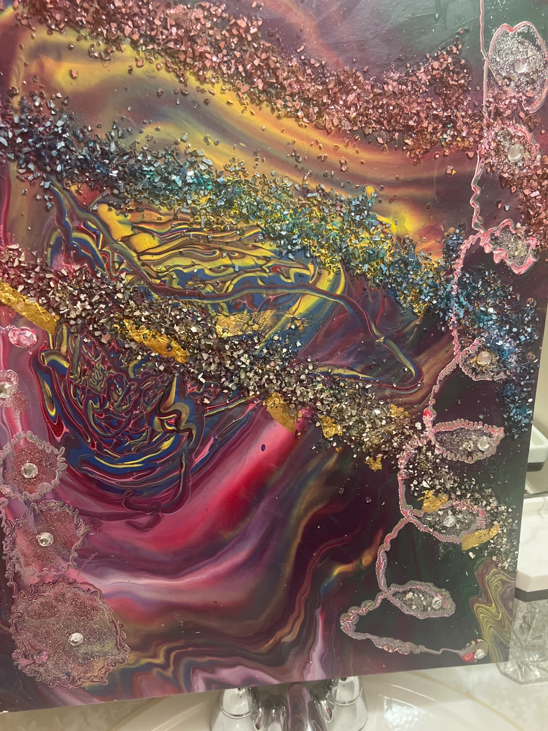 Abstract Glitter Canvas Art 18” X 24” - photo 5
