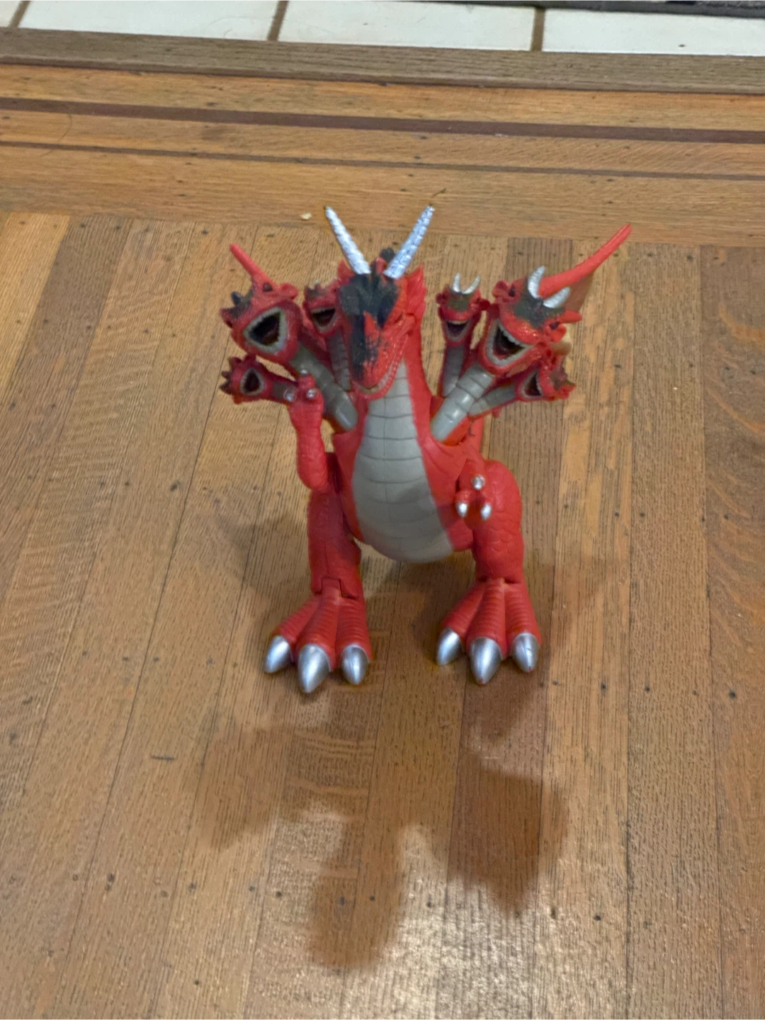 Red 6 headed Dragon Toy Figure