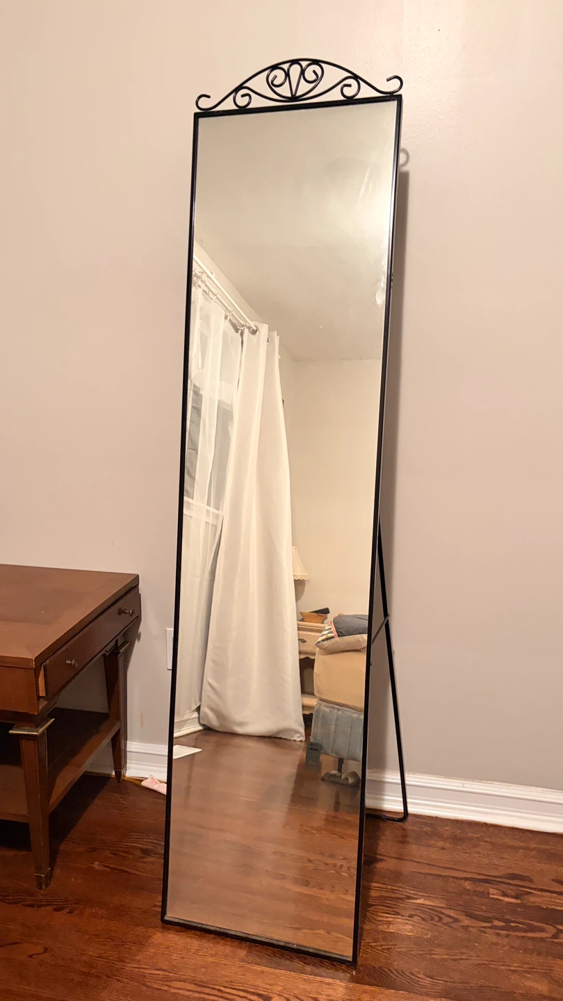 Ikea Full Length Standing Mirror - Black Frame like new!