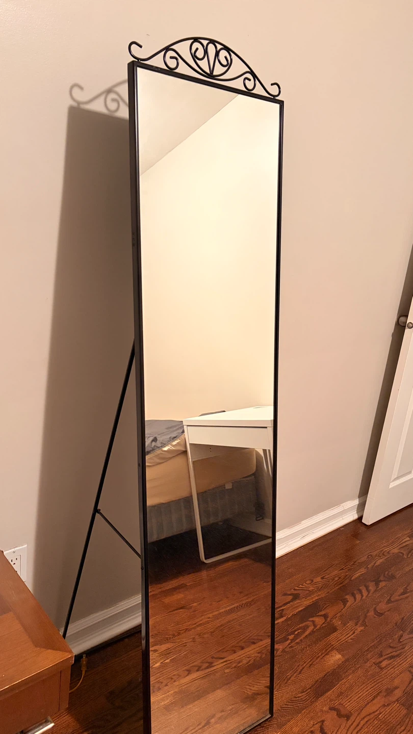 Ikea Full Length Standing Mirror - Black Frame like new! - photo 2