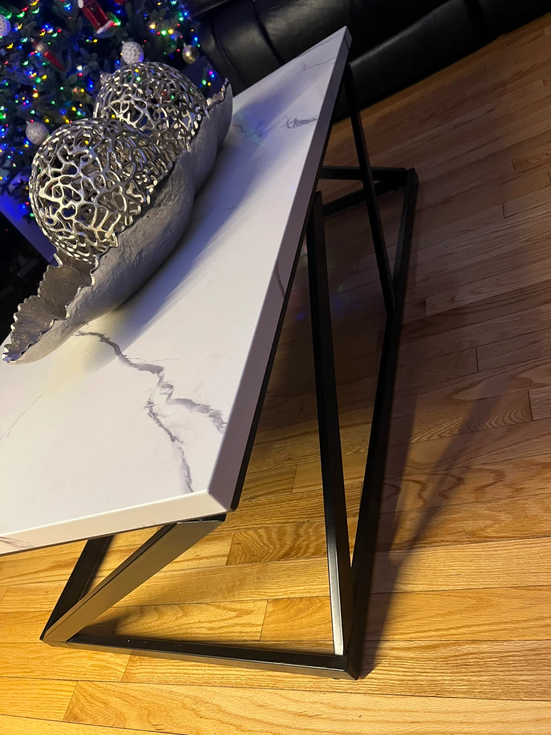 Modern Coffee Table - White Marble Top - photo 3