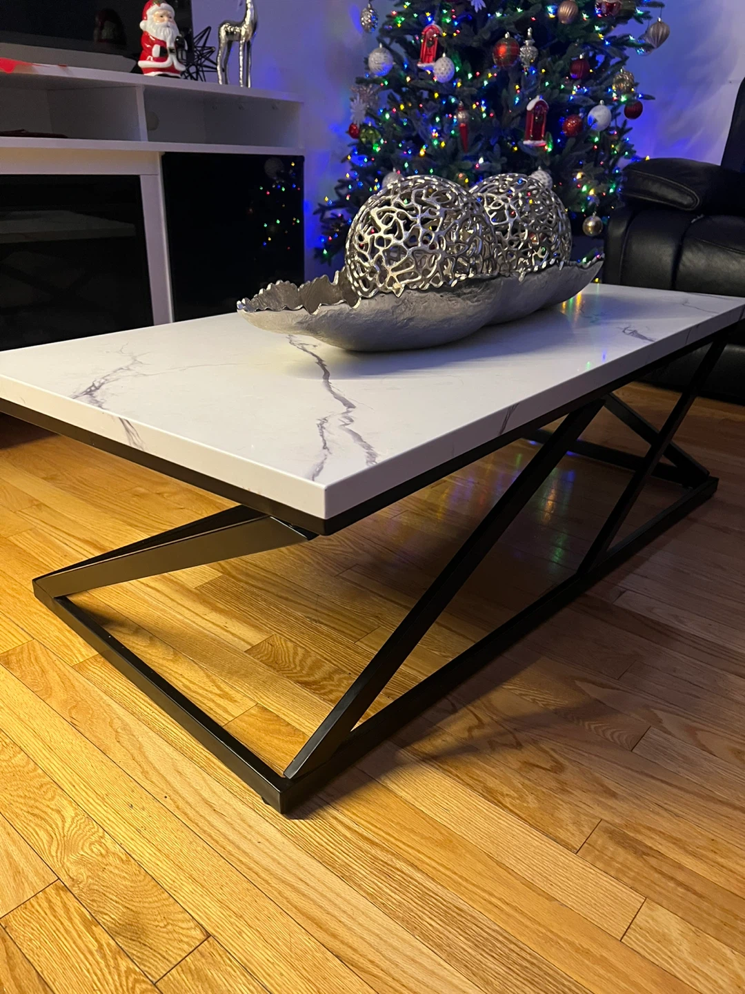 Modern Coffee Table - White Marble Top