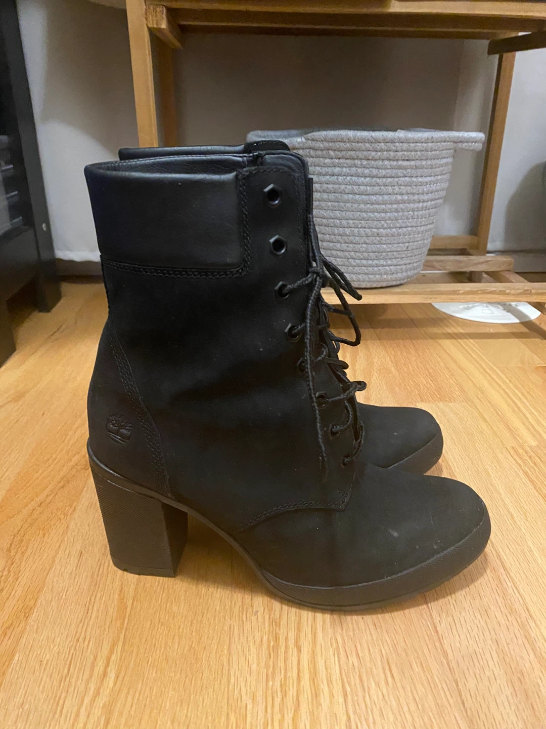 Timberland Black High Heel Boots