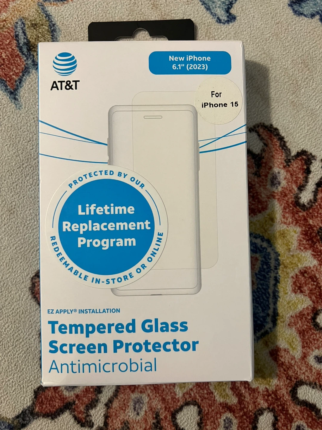 New AT&T iPhone 15 Tempered Glass Screen Protector