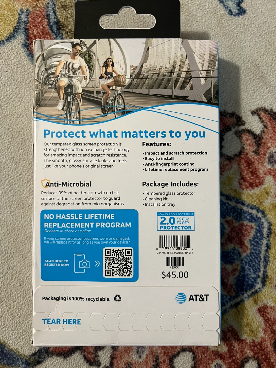 New AT&T iPhone 15 Tempered Glass Screen Protector - photo 2