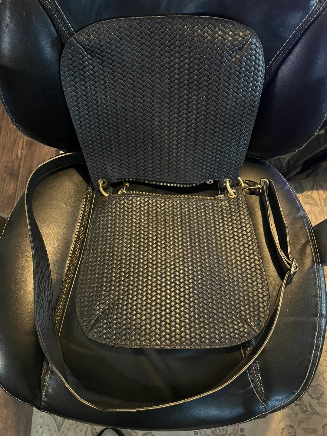 Ron White Black Leather Crossbody Bag - photo 5