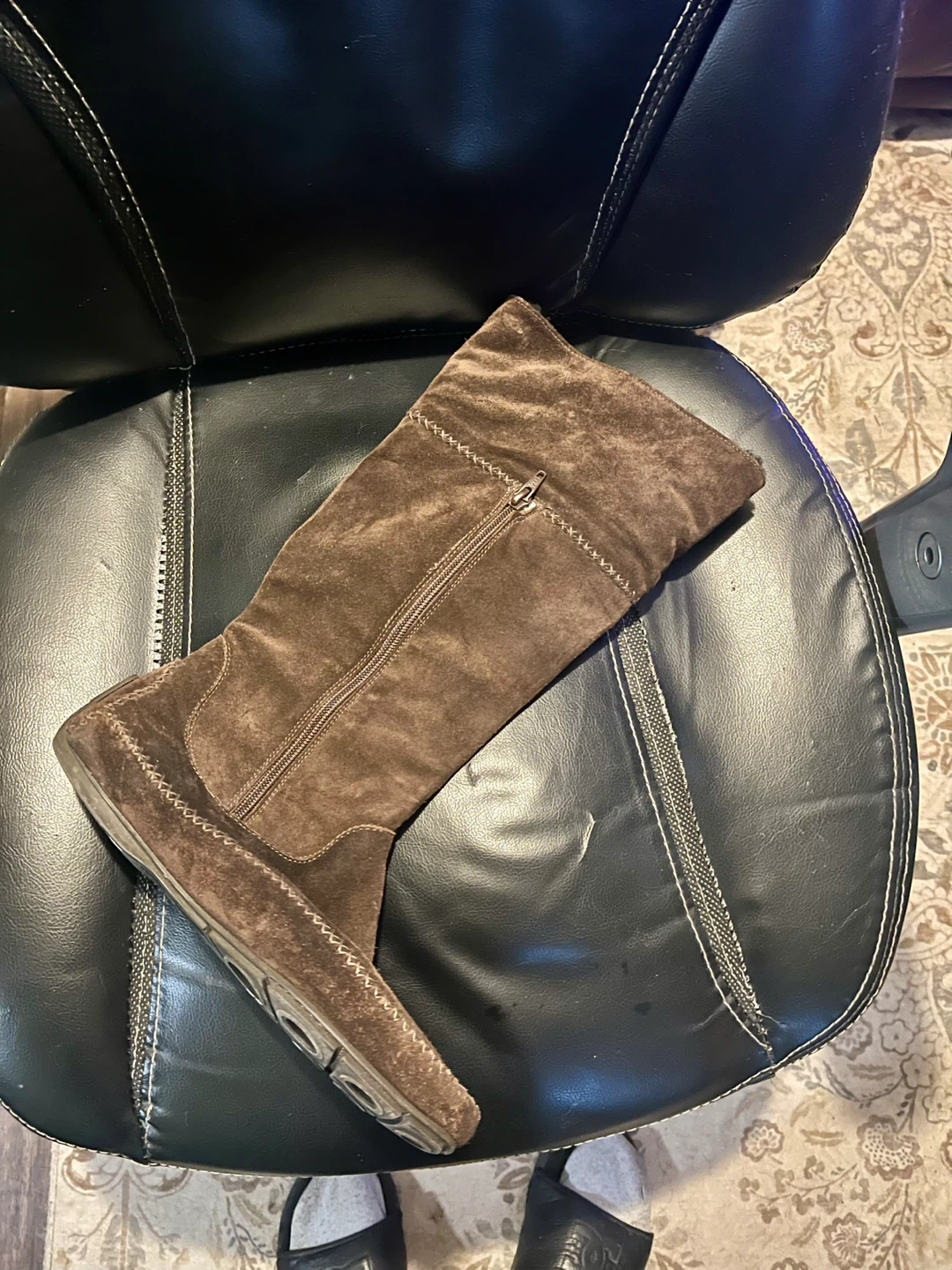 Salvatore Ferragamo Brown Suede Boots - photo 4