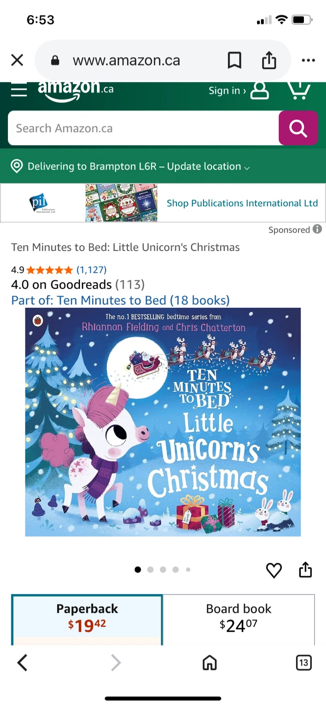 Ten Minutes to Bed: Little Unicorn's Christmas Book